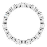 14K White 1 3/8 CTW Natural Diamond Eternity Band Size 8
