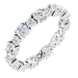 14K White 1 3/8 CTW Natural Diamond Eternity Band Size 8