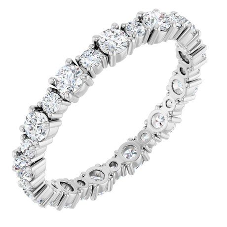 14K White 1 1/5 CTW Lab-Grown Diamond Eternity Band Size 7