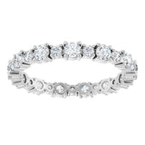 14K White 1 1/5 CTW Lab-Grown Diamond Eternity Band Size 7