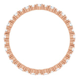 14K Rose 3/4 CTW Natural Diamond Eternity Band Size 7