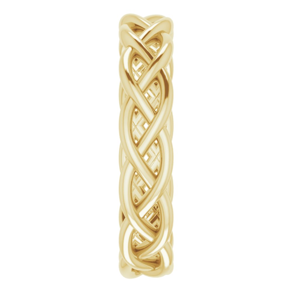 14K Yellow 4.3 mm Woven-Design Band