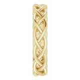 14K Yellow 4.3 mm Woven-Design Band