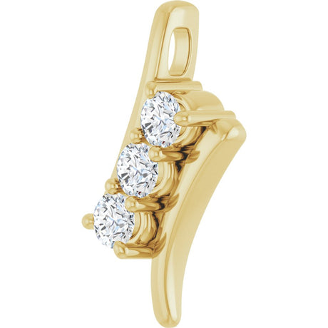 14K Yellow 1/3 CTW Natural Diamond Pendant