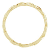 14K Yellow 4.3 mm Woven-Design Band Size 12