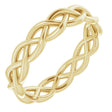 14K Yellow 4.3 mm Woven-Design Band Size 9