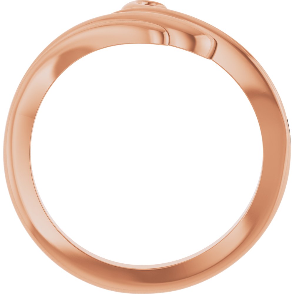 14K Rose Freeform Bypass Ring