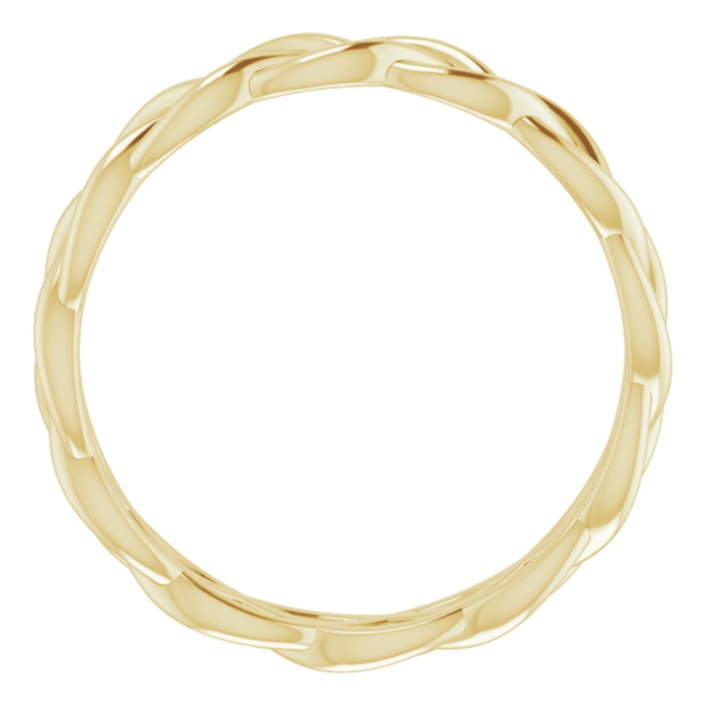 14K Yellow 4.3 mm Woven-Design Band