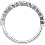 14K White 1/2 CTW Natural Diamond Anniversary Band