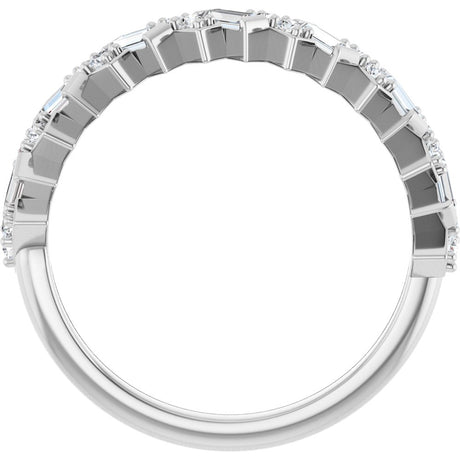 14K White 1/2 CTW Natural Diamond Anniversary Band