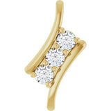 14K Yellow Gold 1/3 CTW Natural Diamond Pendant