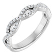 14K White Gold 1/5 CTW Natural Diamond Infinity-Inspired Anniversary Band
