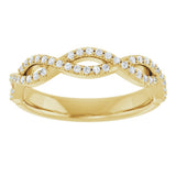 14K Yellow Gold 1/5 CTW Natural Diamond Infinity-Inspired Anniversary Band
