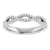 14K White Gold 1/5 CTW Natural Diamond Infinity-Inspired Anniversary Band