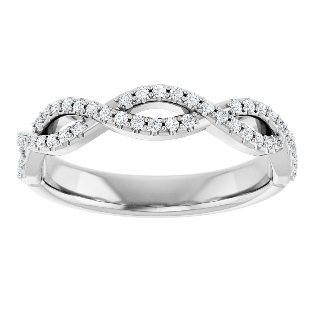 14K White 1/5 CTW Natural Diamond Anniversary Band