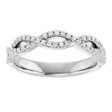 14K White 1/5 CTW Natural Diamond Infinity-Inspired Anniversary Band