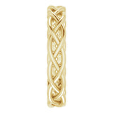 14K Yellow 4.3 mm Woven-Design Band Size 12