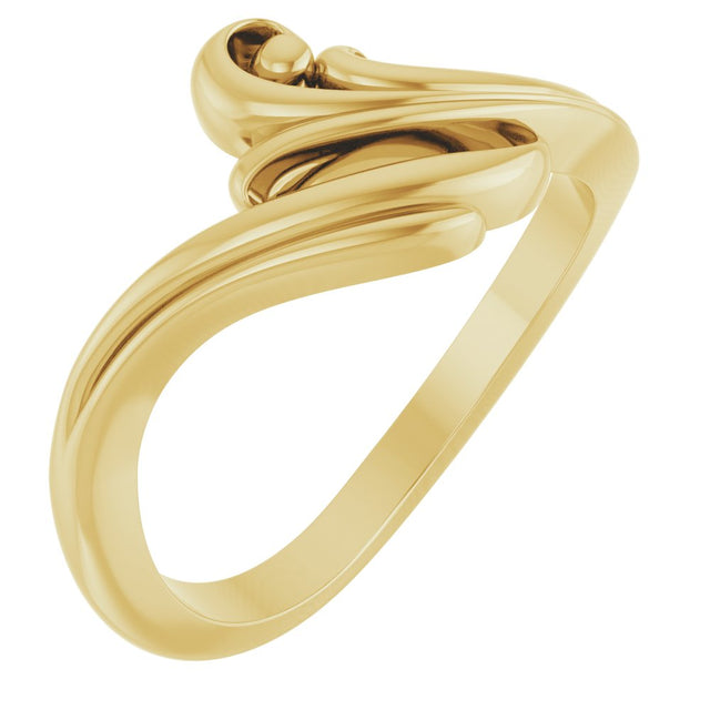 14K Yellow Freeform Bypass Ring  