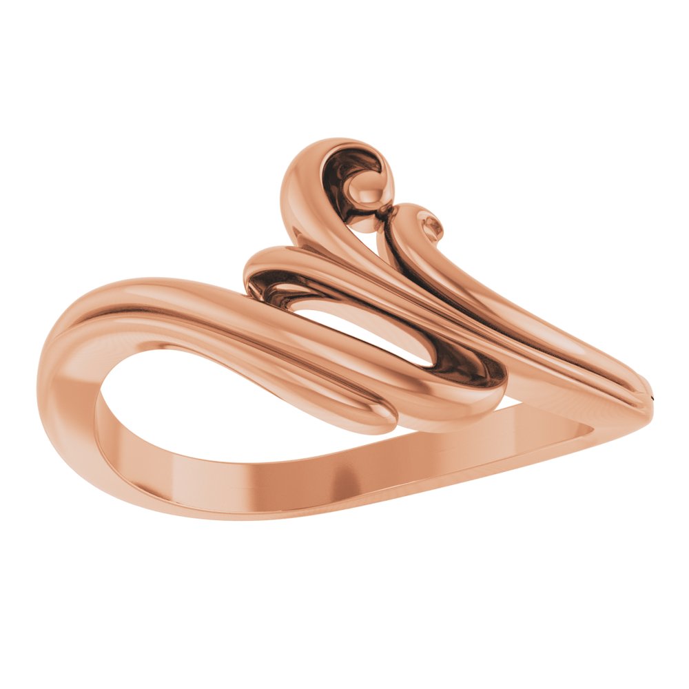 14K Rose Freeform Bypass Ring