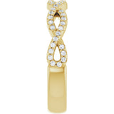 14K Yellow Gold 1/5 CTW Natural Diamond Infinity-Inspired Anniversary Band