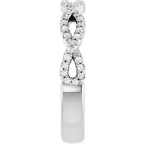 14K White Gold 1/5 CTW Natural Diamond Infinity-Inspired Anniversary Band