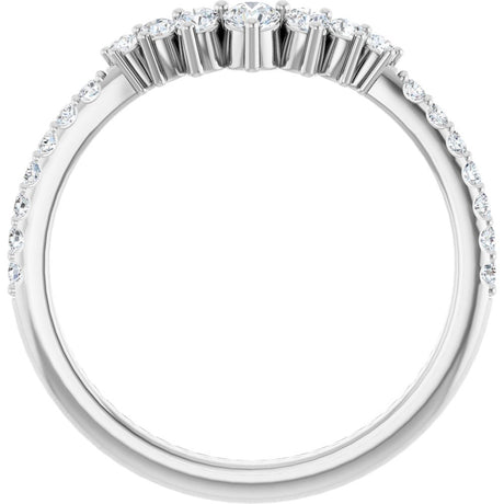 Platinum 1/3 CTW Natural Diamond Contour Band