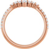14K Rose Gold 1/3 CTW Natural Diamond Contour Band