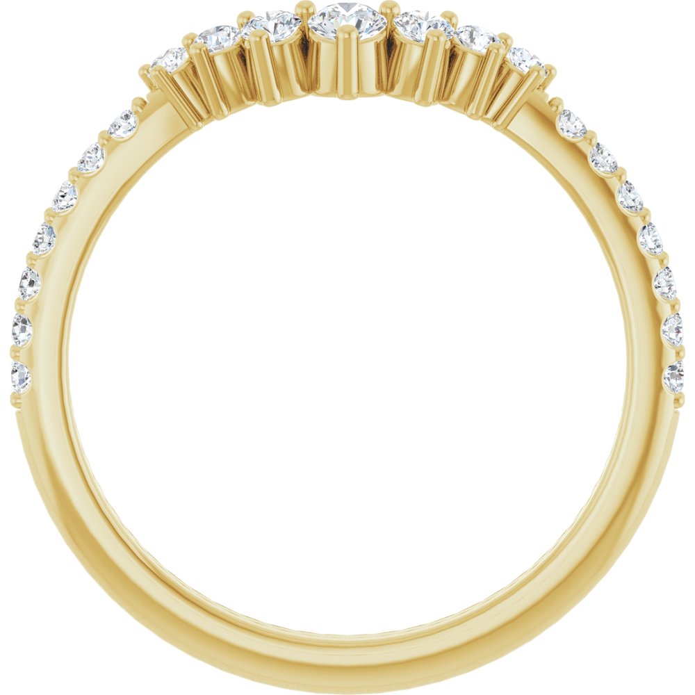 14K Yellow 1/3 CTW Natural Diamond Contour Band