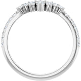 Platinum 1/3 CTW Natural Diamond Contour Band