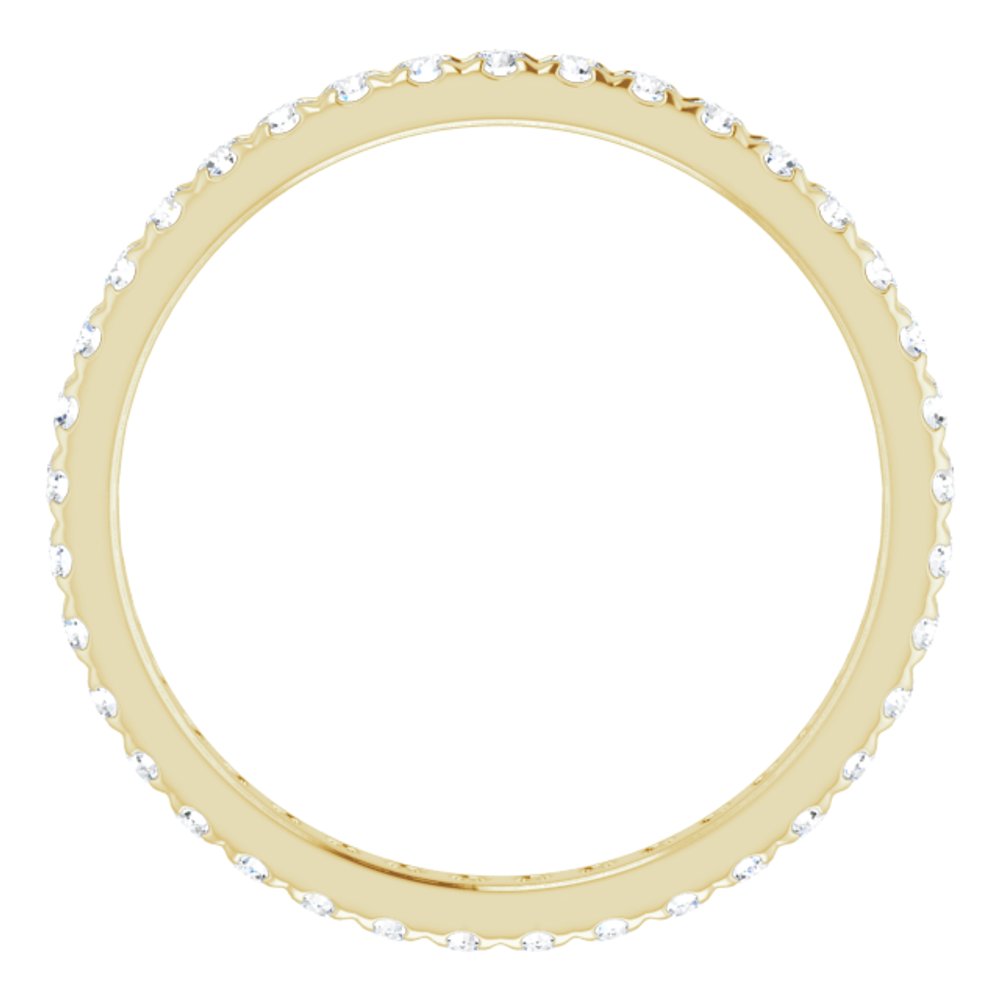 14K Yellow Gold 1/2 CTW Lab-Grown Diamond  French-Set Eternity Band Size 5