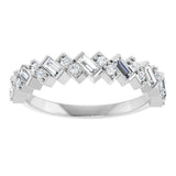 14K White 1/2 CTW Natural Diamond Anniversary Band
