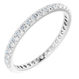 14K White Gold 5/8 CTW Lab-Grown Diamond  French-Set Eternity Band Size 6.5