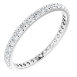 14K White Gold 5/8 CTW Lab-Grown Diamond  French-Set Eternity Band Size 6.5