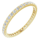 14K Yellow Gold 1/2 CTW Lab-Grown Diamond  French-Set Eternity Band Size 5