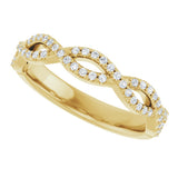 14K Yellow Gold 1/5 CTW Natural Diamond Infinity-Inspired Anniversary Band