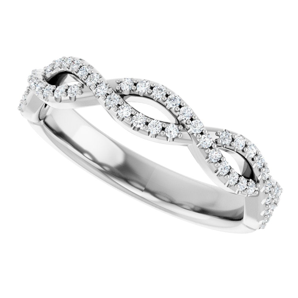 14K White 1/5 CTW Natural Diamond Anniversary Band