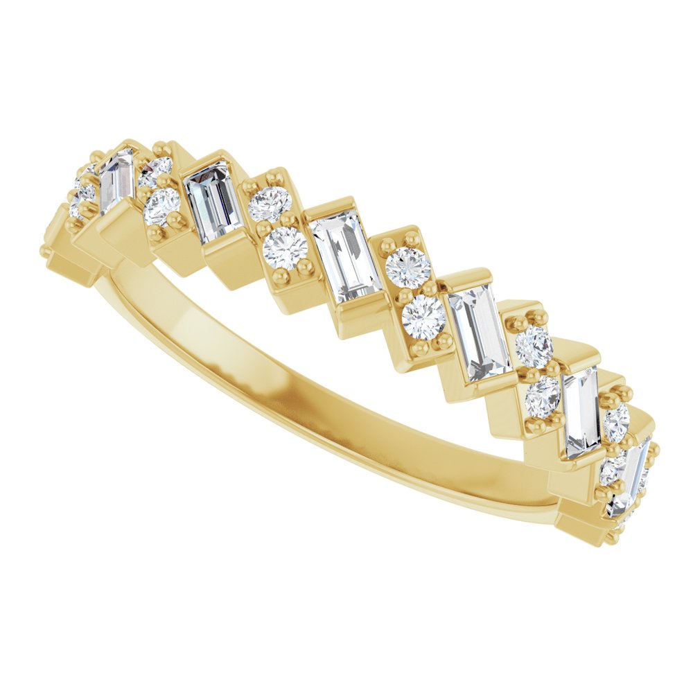 14K Yellow 1/2 CTW Natural Diamond Anniversary Band
