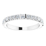 Platinum 3/4 CTW Natural Diamond Anniversary Band