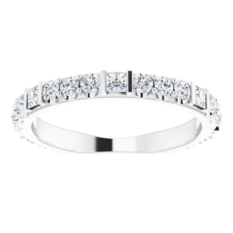 Platinum 3/4 CTW Natural Diamond Anniversary Band