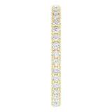 14K Yellow Gold 1/2 CTW Lab-Grown Diamond  French-Set Eternity Band Size 5