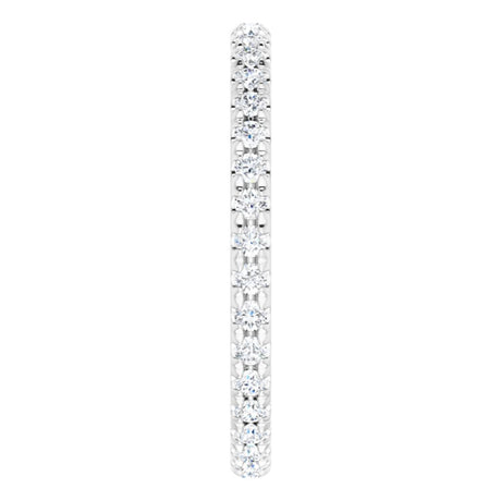 14K White Gold 5/8 CTW Lab-Grown Diamond  French-Set Eternity Band Size 6.5