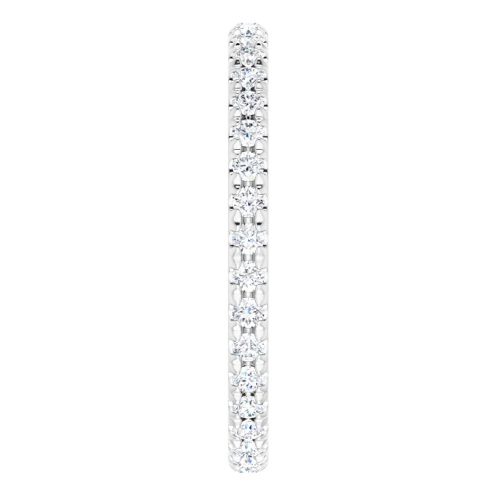 14K White Gold 5/8 CTW Lab-Grown Diamond  French-Set Eternity Band Size 6.5