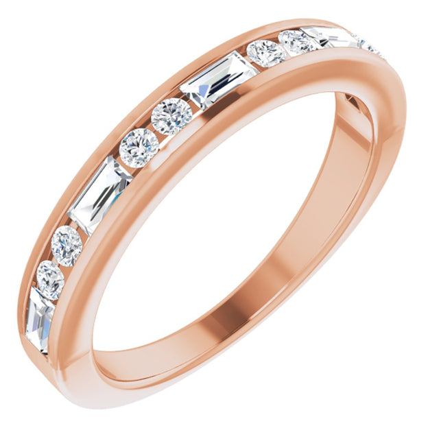 14K Rose 1/2 CTW Natural Diamond Anniversary Band