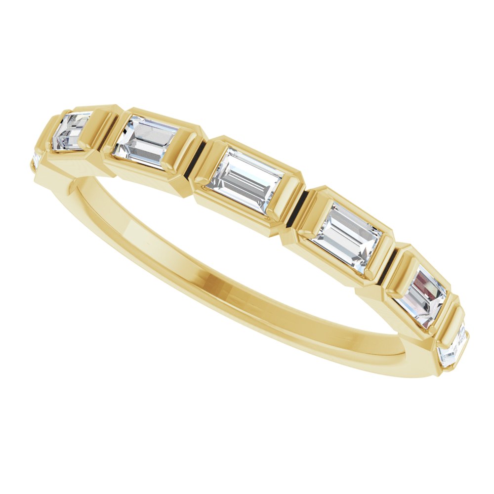 14K Yellow 1/2 CTW Natural Diamond Anniversary Band