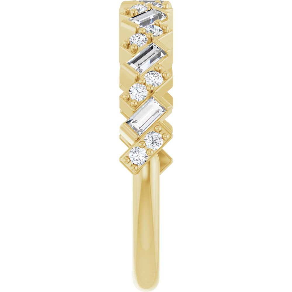 14K Yellow 1/2 CTW Natural Diamond Anniversary Band