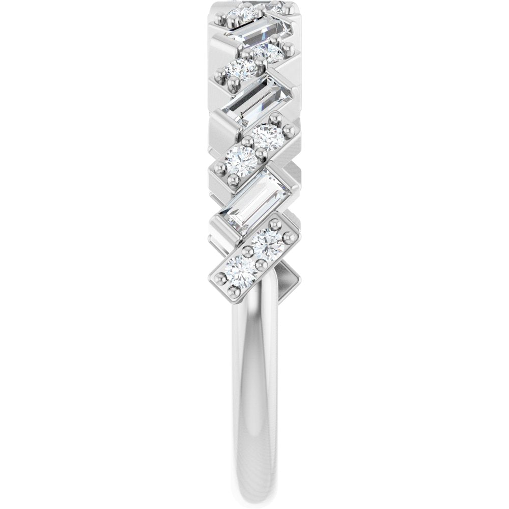 14K White 1/2 CTW Natural Diamond Anniversary Band