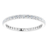 14K White Gold 5/8 CTW Lab-Grown Diamond  French-Set Eternity Band Size 6.5