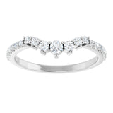 Platinum 1/3 CTW Natural Diamond Contour Band