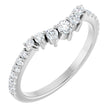 14K White Gold 1/3 CTW Natural Diamond Contour Band