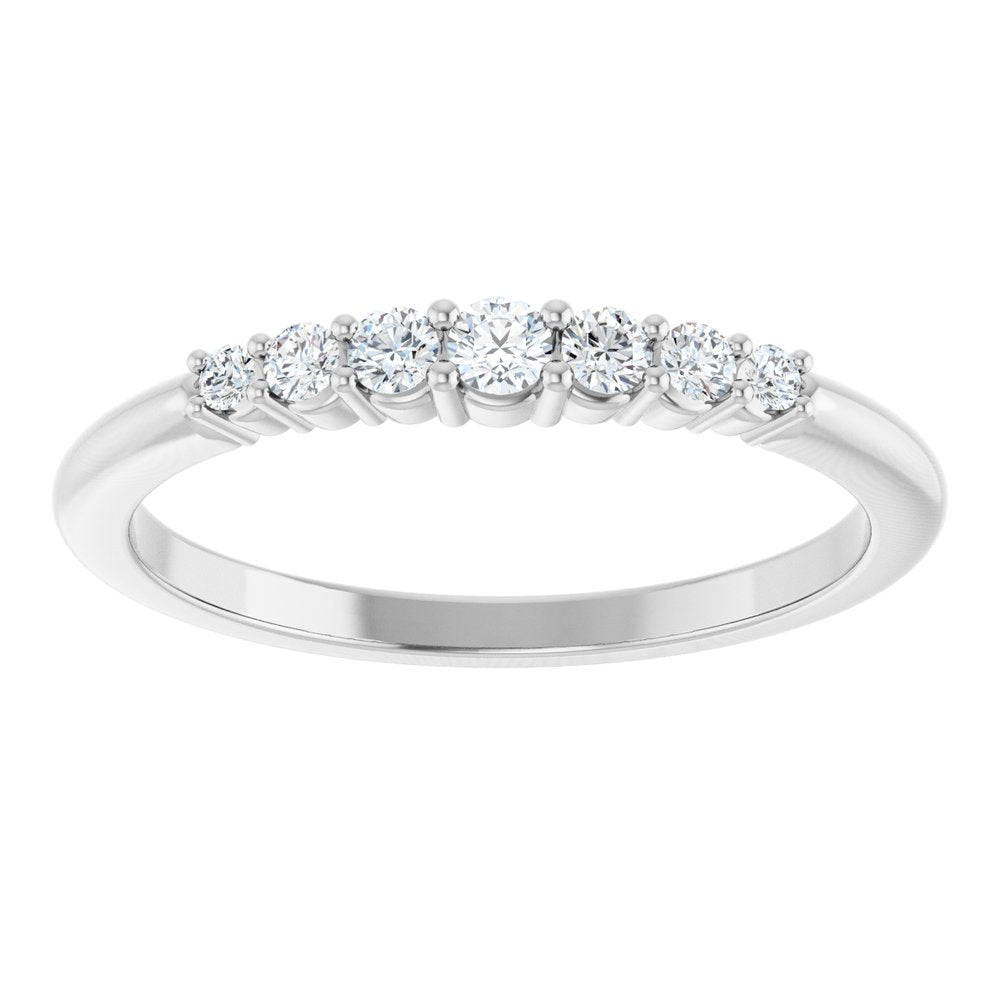14K White Gold 1/6 CTW Natural Diamond Stackable Ring    